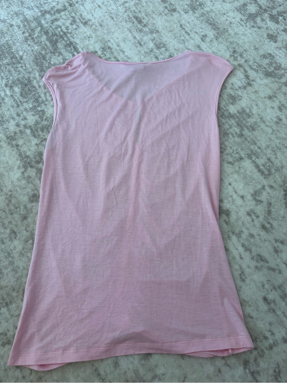 Design History Soft Pink Ruched Keyhole Tank - Picture 6 of 7